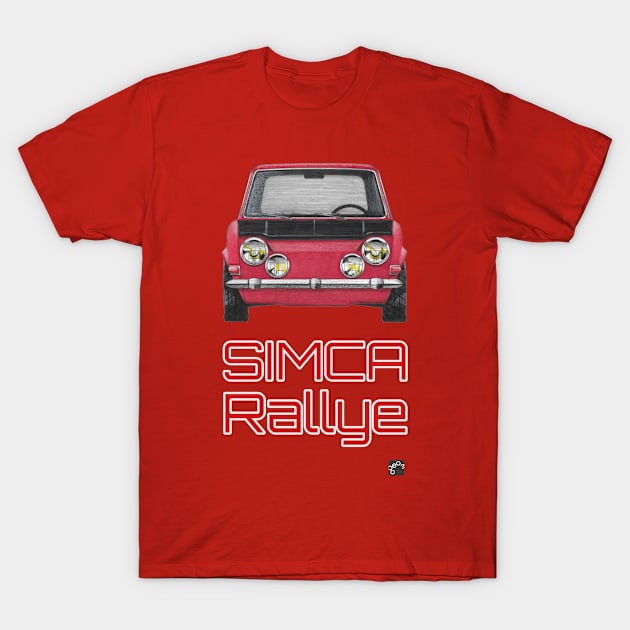 Geo3Doodles Simca Rallye Doodle T-Shirt by Geo3doodles